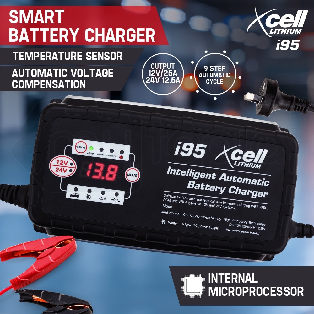 Xcell 9 Stage Automatic Smart Battery Charger- i95