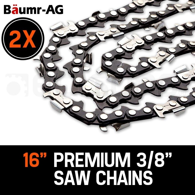 2 X 16" Baumr-AG Chainsaw Chain 16in Bar Replacement Suits SX38 38CC Saws