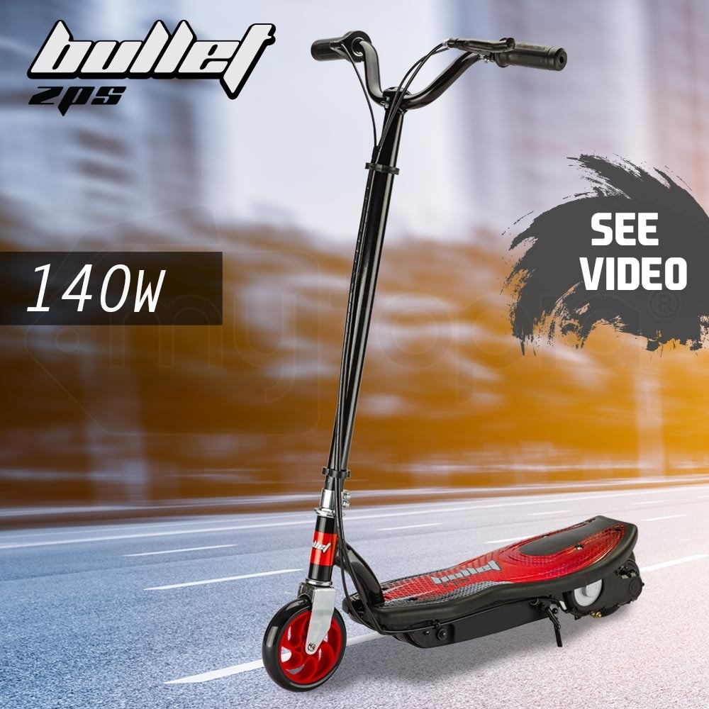 BULLET ZPS Kids Electric Scooter 140W Children Ride Toy Battery Boys Girls Red