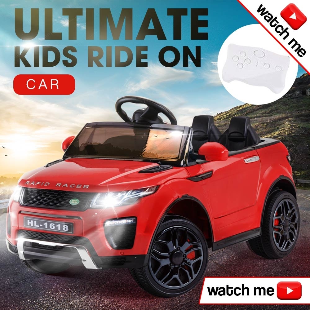 Rovo Kids Red Rapid Racer 12V Remote Control Electric Ride On Toy Cars