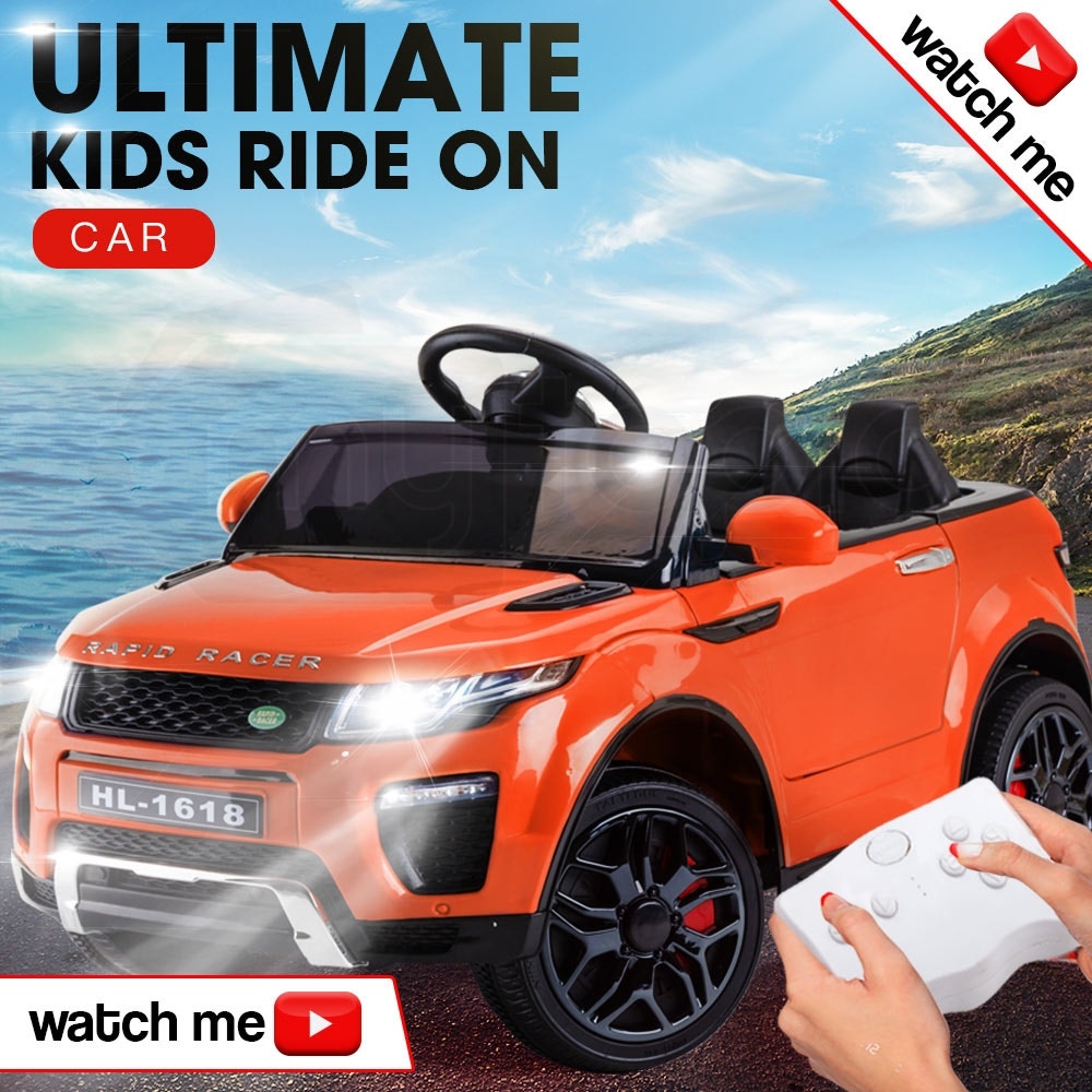 Rovo Kids Orange 12V Remote Control Ultimate Kids Ride On Electric Cars