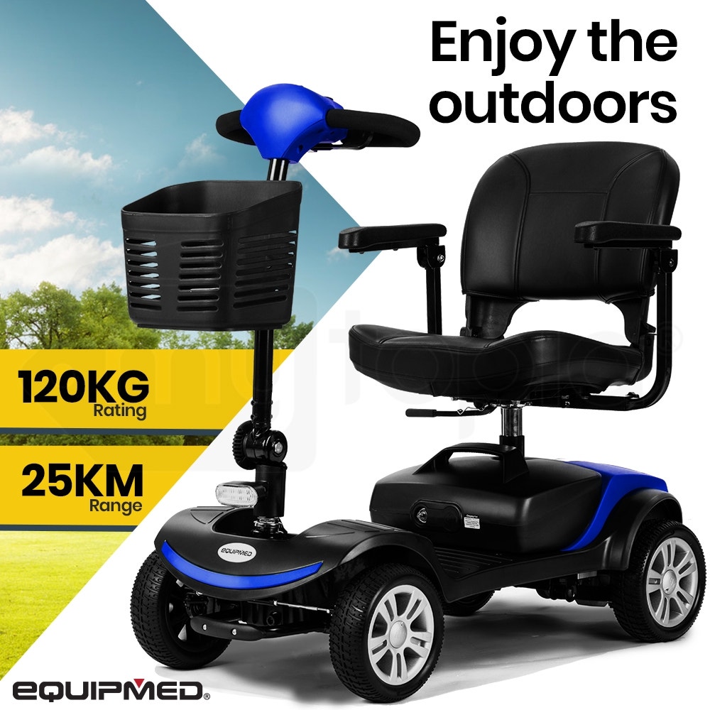 EQUIPMED FreeRoam Electric Motorised Mobility Scooter, Blue						
