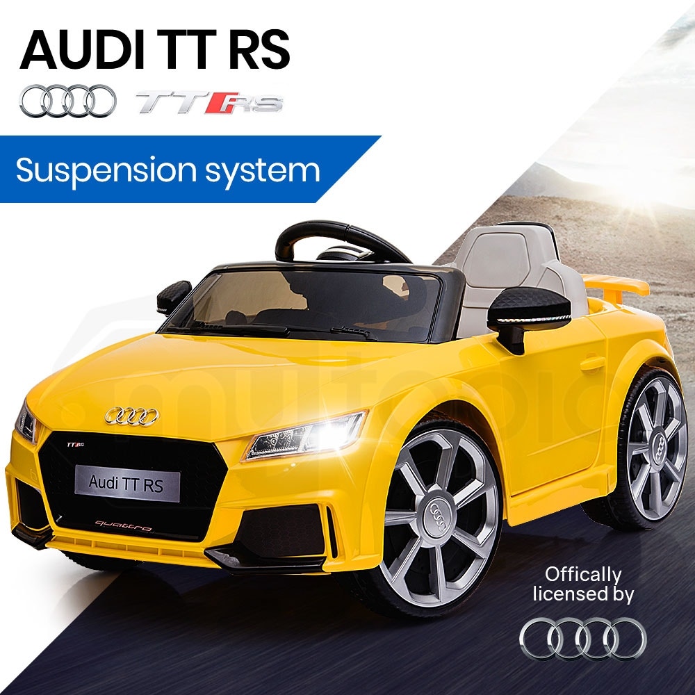 AUDI TT RS Licensed Electric Kids Ride On Car Battery Powered 12V - Yellow