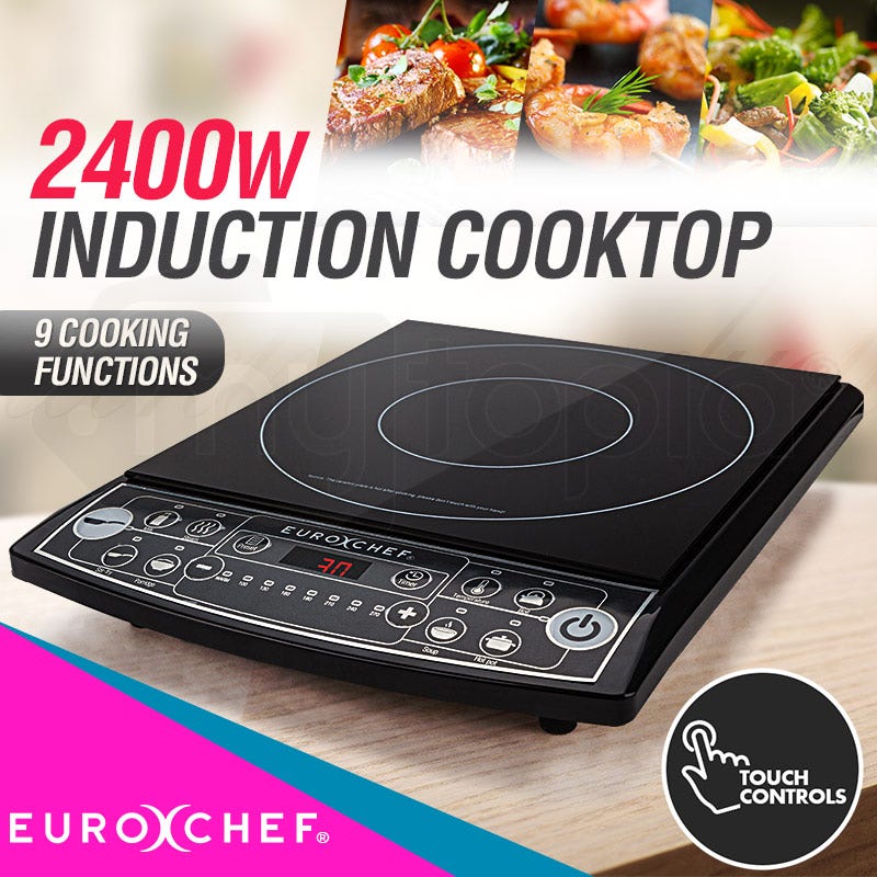 EuroChef Electric Induction Portable Cooktop Ceramic Hot Plate Kitchen Cooker